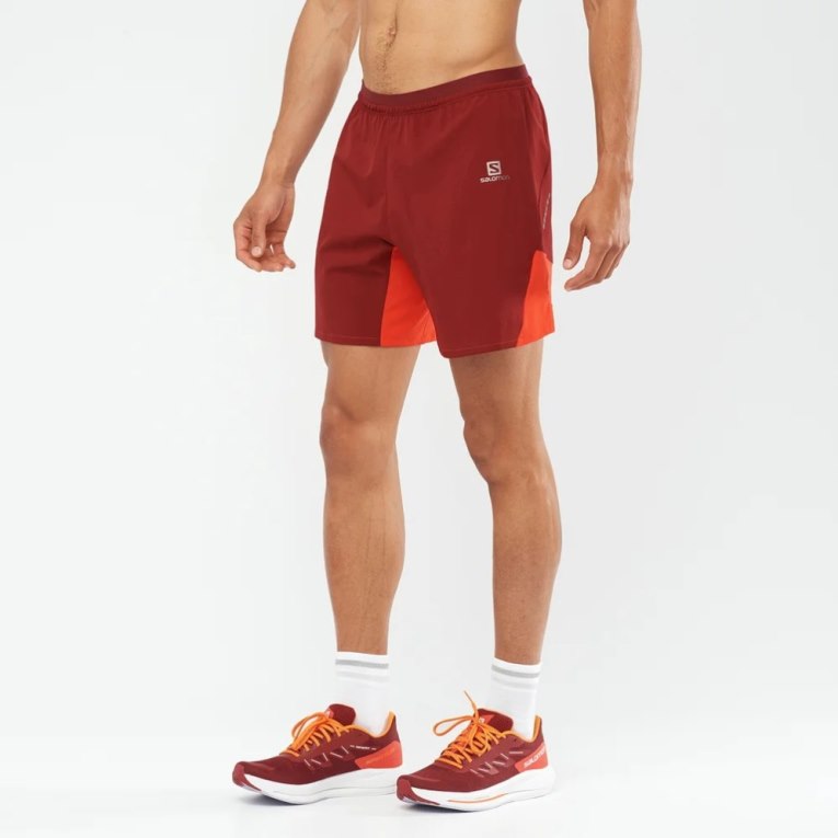 Bermudas Salomon Cross 7\'\' No Liner Hombre Rojos | MX BPOF236